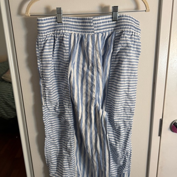 Promesa Jump for Joy Striped Drawstring Parachute Balloon Pants - Blue & White - Picture 8 of 8